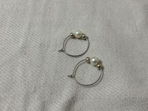 Pearl Embellished Hoops/ Danglers