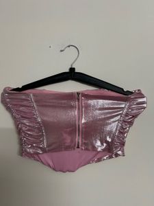 Metallic Corset Top