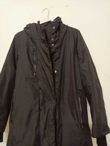 Long Black Hooded Winter Coat
