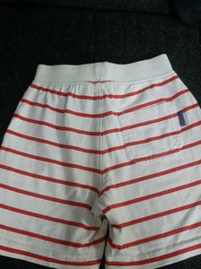 Red Striped Casual Shorts for kids