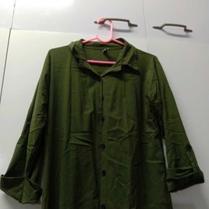 Olive Green Oversized Shirt