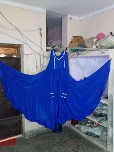 heavy long party wear silk dress