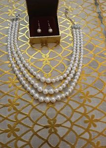 Elegant Multi-Strand Pearl Necklace Set