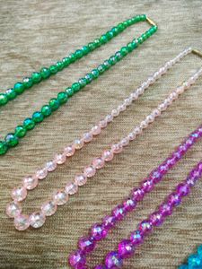 Set of Colorful pure crystal beaded chains