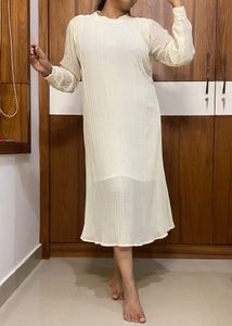 Cream midi dress|Price ⬇️ by 159‼️