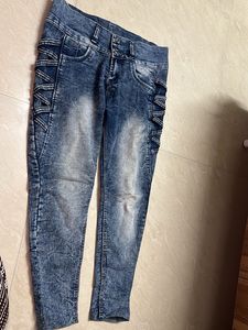 DENIM DUAL SHADE SKINNY JEANS