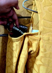 Stylish Yellow Cold Shoulder Dress