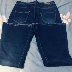 Flared Dark Wash Denim Jeans