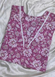 Sale! Mauve Color Jaipuri Printed Short Kurti