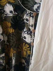 Olive Green Leaf Print Full Set