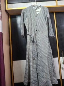 Grey Printed Shirt Dress