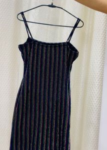 Sparkly Striped Slip Dress