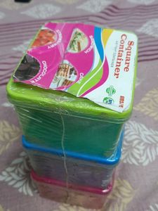 Square Air Tight Containers - Set of 3