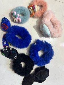 Fuzzy &amp; Fun Hair Scrunchies Set