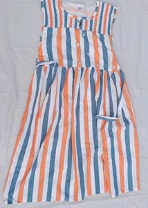 Striped Casual Midi Dress