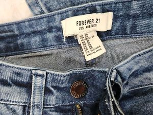 Washed Blue Cargo High Waist Jeans