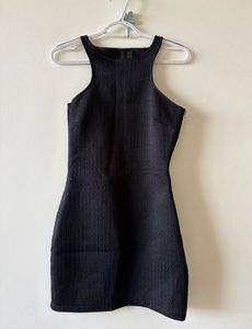 Black Textured Mini Dress