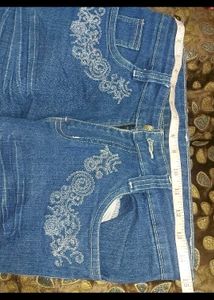 Embroidered Denim Jeans for Girls