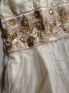 Flared Cream Anarkali