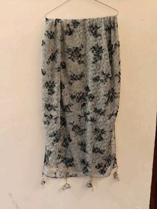 Light blue Floral Dupatta