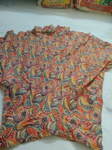Vibrant Paisley Print Flowy Skirt
