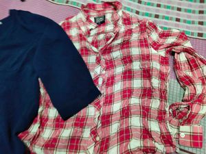 - Navy &amp; check any 1 shirt
