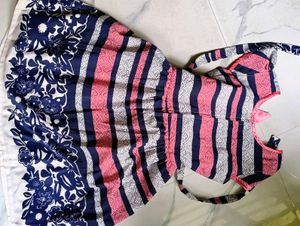 Cute Striped Dress with Bow