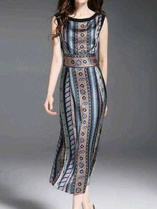 Boho Style Sleeveless Maxi Dress✨️