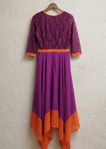 Stunning Ethnic Gown with Lace Top