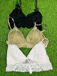 36 size Lace Bralette - Pack of 3