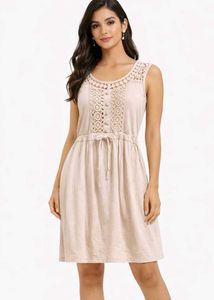 BEIGE COLOR DRESS