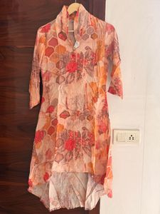Floral Print Kurta with dhoti