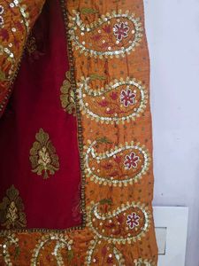 red partywear saree..