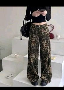 Leopard Print baggy jeans