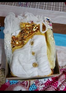 Sparkling Gold &amp; White Party Dress