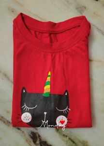 Red Catcorn Long Sleeve T-Shirt