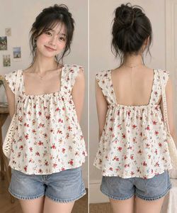 Floral Square neck balloon Top