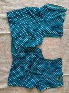 Beautiful Teal and Orange Saree