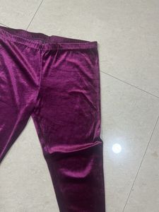 Plum Velvet Leggings