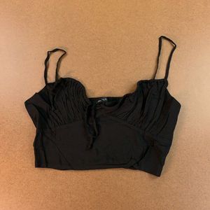 Kendall & Kylie Adjustable Plunge Neckline CROPTOP