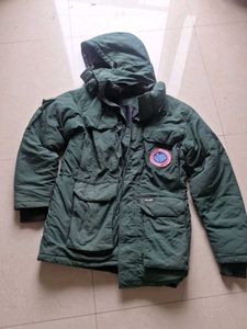 Green Hooded Winter Parka