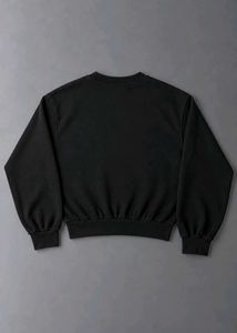 BLACK SMILE EMBROIDERED CREWNECK SWEATSHIRT
