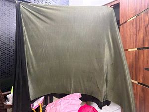 Saree Black and Green