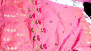 Beautiful Pink  silk Saree