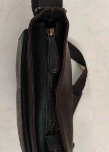 Classic Black Leather Crossbody Bag