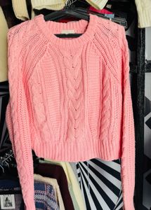 Knit Cropped Sweater Combo