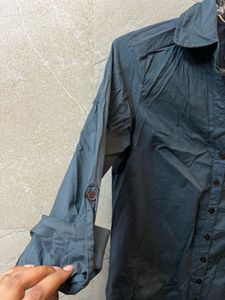Classic Dark Grey Button-Up Shirt