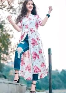 Floral Print Kurta