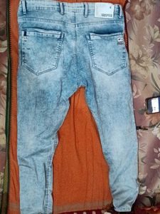 Men's Acid Wash Distressed Jeans new  hai