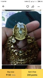 Golden jhumkas